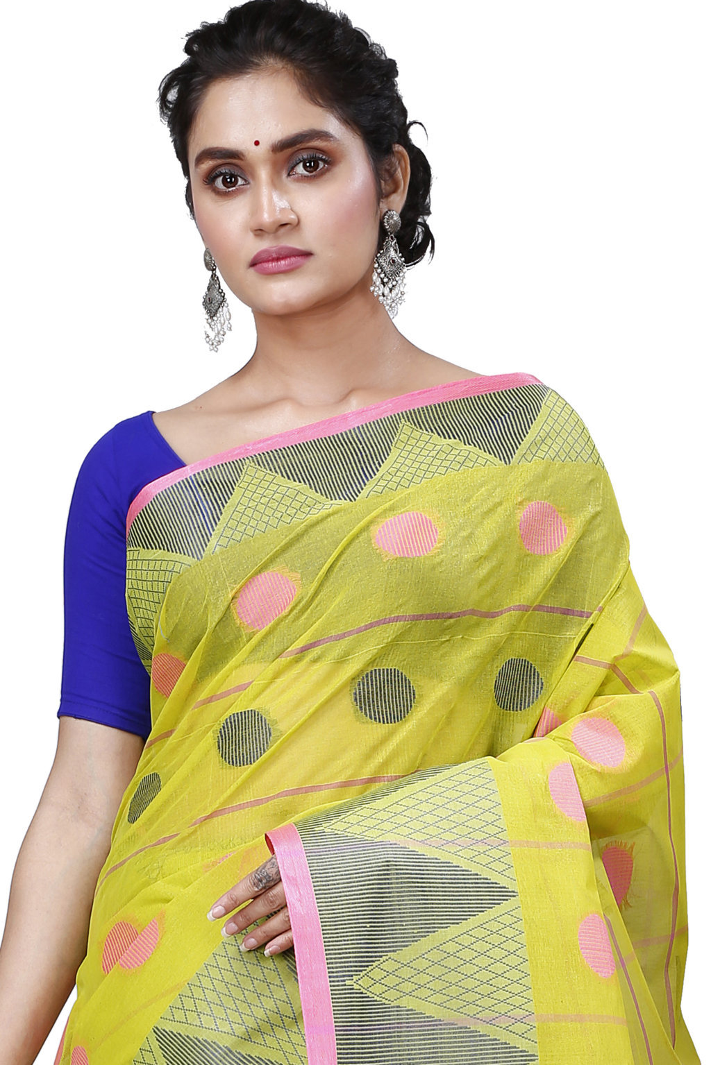 Dark Yellow Pure Cotton Rebeka Tant Saree (1006)